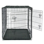 24 to 48 Pet Kennel Cat Dog Folding Steel Crate Animal Playpen Wire Metal