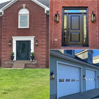 25.7H 2-Light Large Outdoor Bronze Exterior Wall Lantern Sconce Light