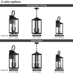 25.7H 2-Light Large Outdoor Bronze Exterior Wall Lantern Sconce Light
