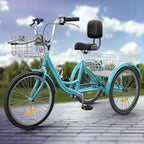 26 Adult Tricycle 3 Wheel Bikes 7 Speed Trike Bike