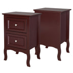 Country Style Two-Drawer Nightstand- Set of 2