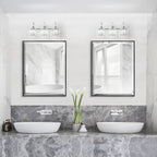 3/ 4-Light Modern Glam Crystal Dimmable Bathroom Vanity Light Linear Wall Light