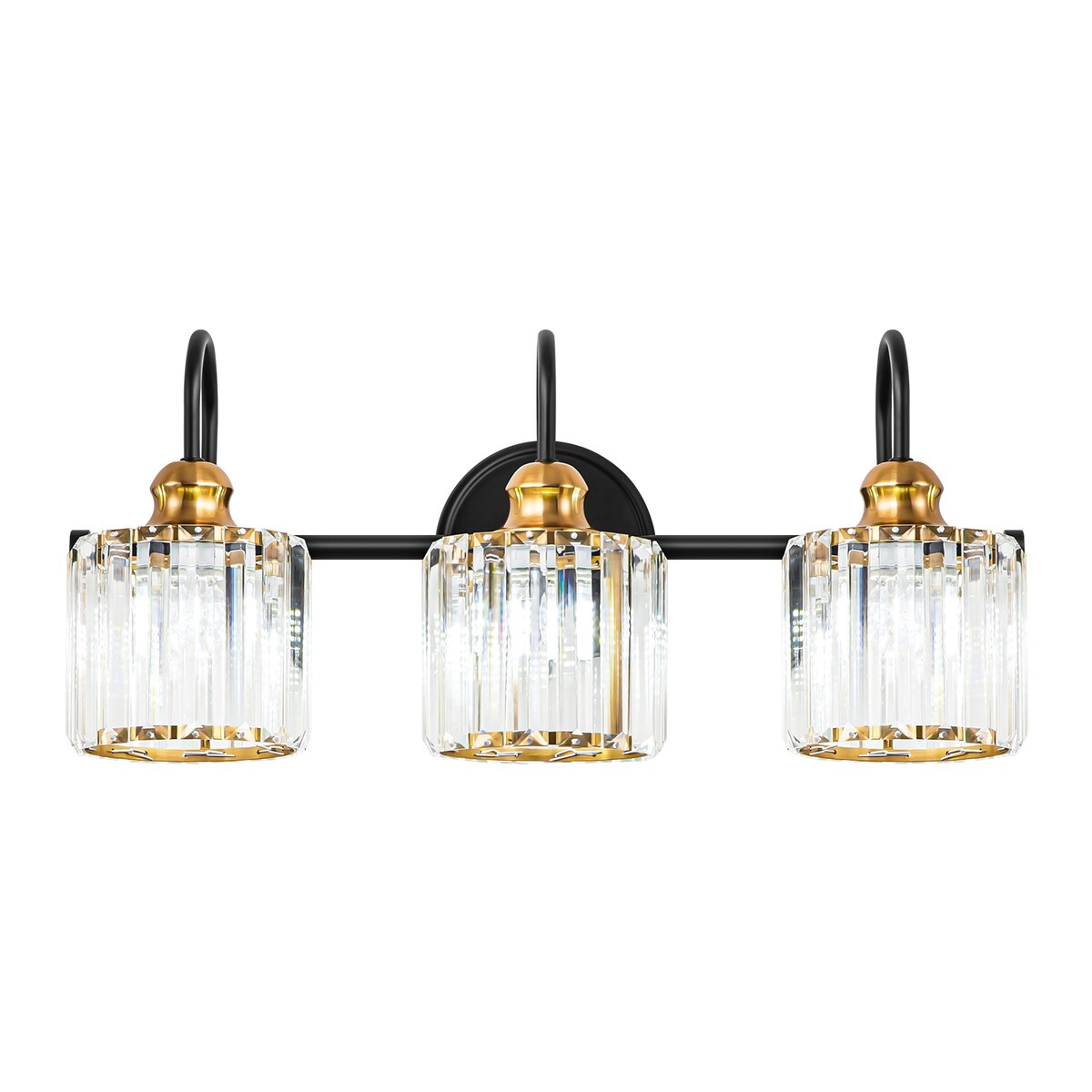 3/ 4-Light Modern Glam Crystal Dimmable Bathroom Vanity Light Linear Wall Light
