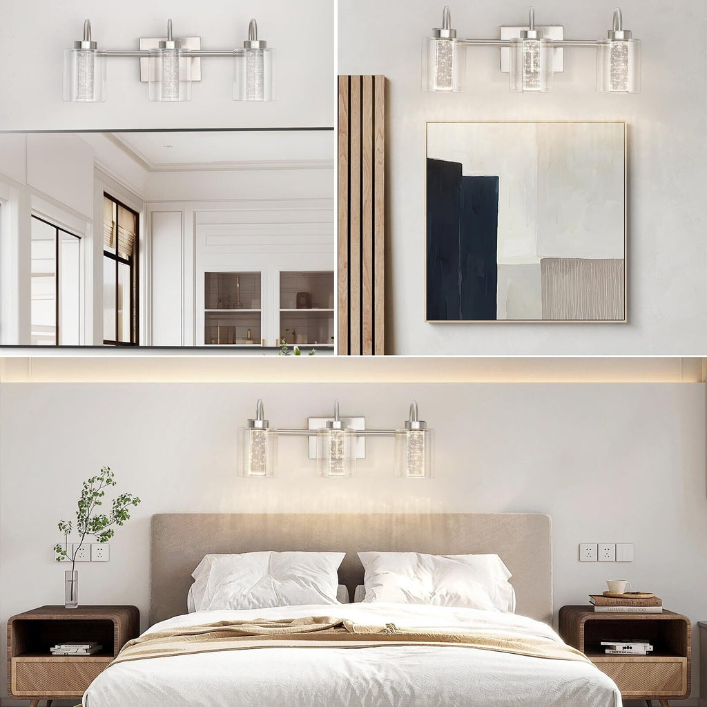 3/4/5/6 Light Brushed Nickel Bathroom Light Fixtures