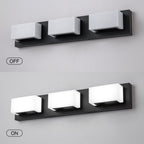 3/4/5-Light Dimmable Matte Black Modern Bathroom LED Vanity Light