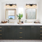 3/4/5-Light Modern Dimmable Crystal Bathroom Vanity Lights Fixtures Over Mirror