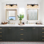 3/4/5-Light Modern Dimmable Crystal Bathroom Vanity Lights Fixtures Over Mirror