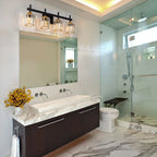 3/4/5-Light Modern Dimmable Crystal Bathroom Vanity Lights Fixtures Over Mirror