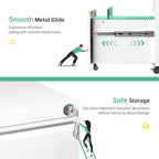 3 Drawer Metal Locking File Cabinet for Home Office, Rolling Cabinet Fully Assembled