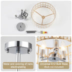 3-Light Crystal Semi Flush Mount Lights for Living Room Hallway