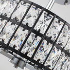 3-Light Crystal Semi Flush Mount Lights for Living Room Hallway