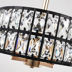 3-Light Crystal Semi Flush Mount Lights for Living Room Hallway