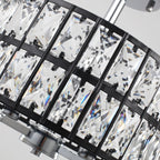 3-Light Crystal Semi Flush Mount Lights for Living Room Hallway
