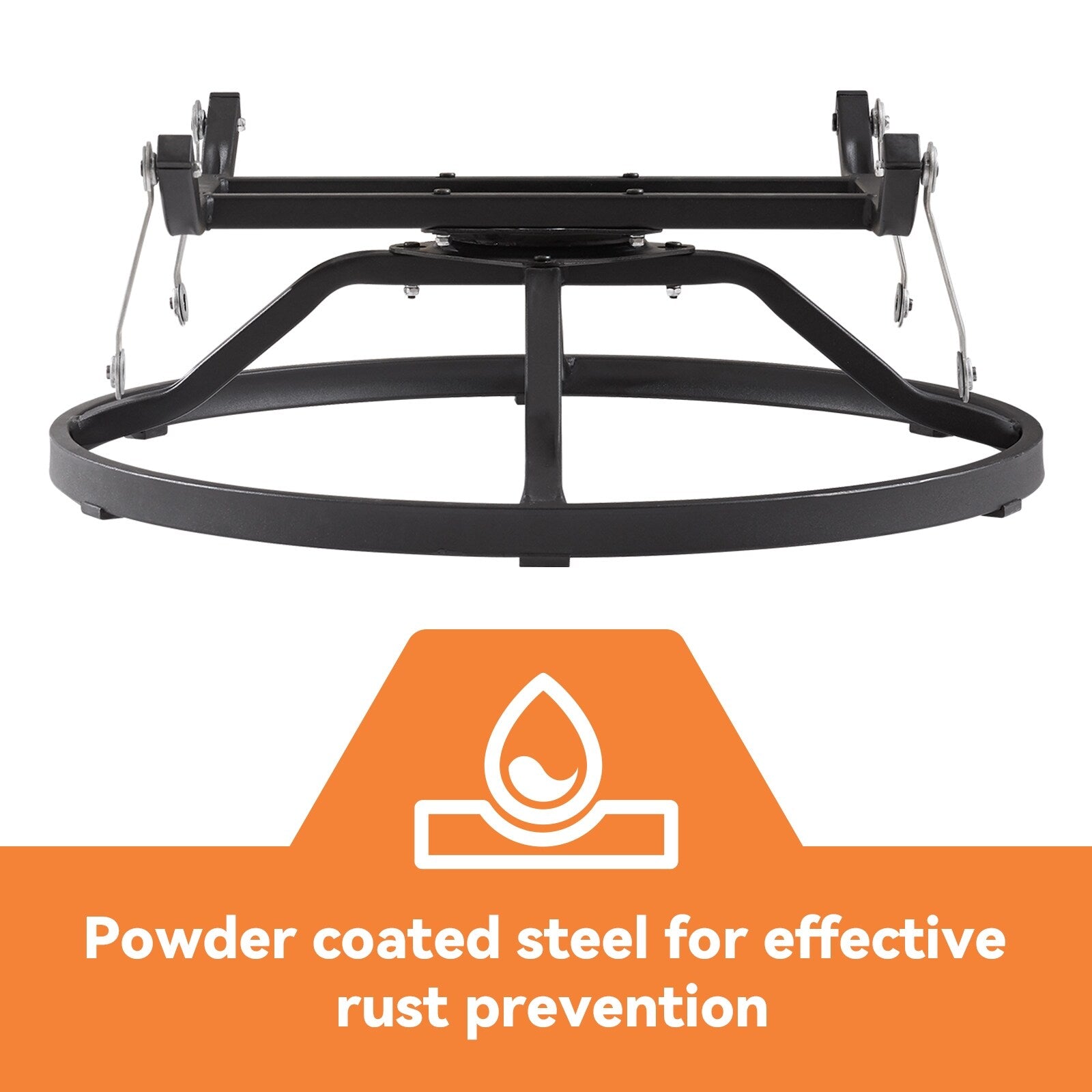 Gymojoy 3 Piece Outdoor Wicker Swivel Rocker with Cushion & Table