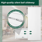 3 Drawer Metal Locking File Cabinet for Home Office, Rolling Cabinet Fully Assembled