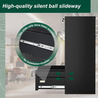 3 Drawer Metal Locking File Cabinet for Home Office, Rolling Cabinet Fully Assembled