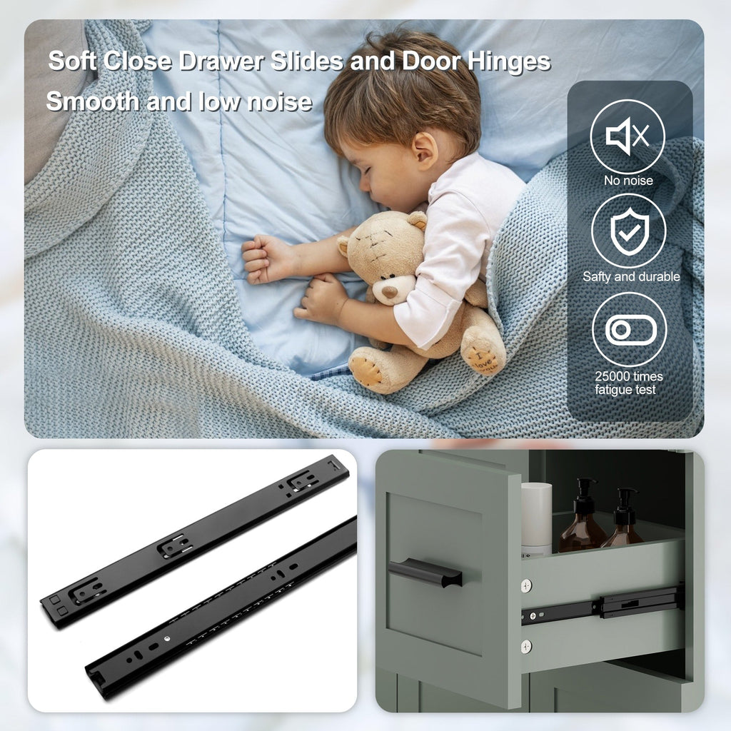 Wavy Line 30/36/48 Bathroom Vanity Set with Sink & Faucet