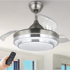 Bella Depot 36 Modern Retractable Ceiling Fan with Led Light, 6-Speed Reversible Blades with Remote
