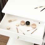 39.4'' W Dresser Makeup Vanity Set with Stool and Mirror Room