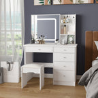 39.4'' W Dresser Makeup Vanity Set with Stool and Mirror Room