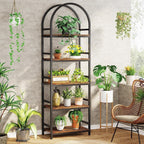 Open Bookshelf, Industrial Bookcase Storage Shelves with Metal Frame