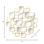 Sagebrook Home Modern Glam Mirror Wall Sculpture Decor