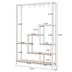 5-Tier Tall Indoor Plant Stand, 70.9 inches Plant Shelf with 10PC Hanging Hooks