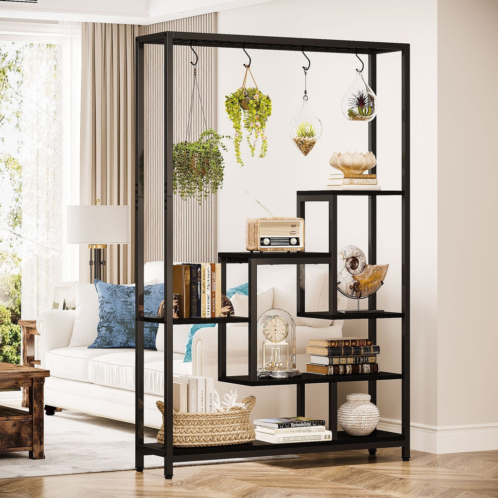 5-Tier Tall Indoor Plant Stand, 70.9 inches Plant Shelf with 10PC Hanging Hooks