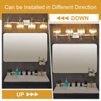 5-light Modern Crystal Bathroom Vanity Lighting Fixtures