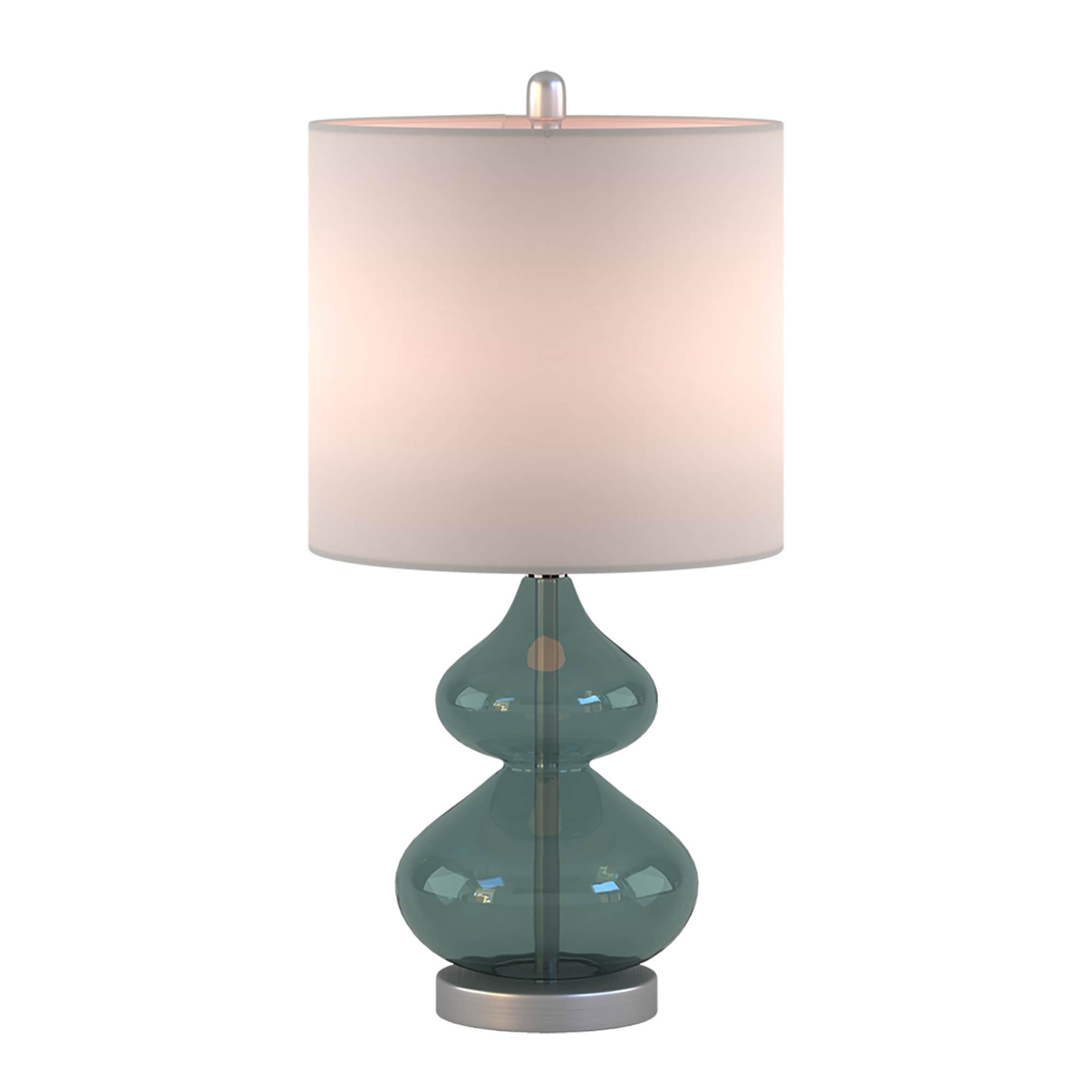 Ellipse Curved Gourd Glass Table Lamp, Set of 2