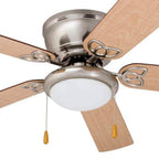 52 Prominence Home Benton Traditional Indoor LED Ceiling Fan with Light, Pull Chains