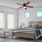 52 Prominence Home Benton Traditional Indoor LED Ceiling Fan with Light, Pull Chains