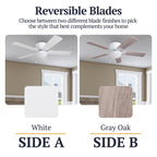 52 Prominence Home Benton Traditional Indoor LED Ceiling Fan with Light, Pull Chains