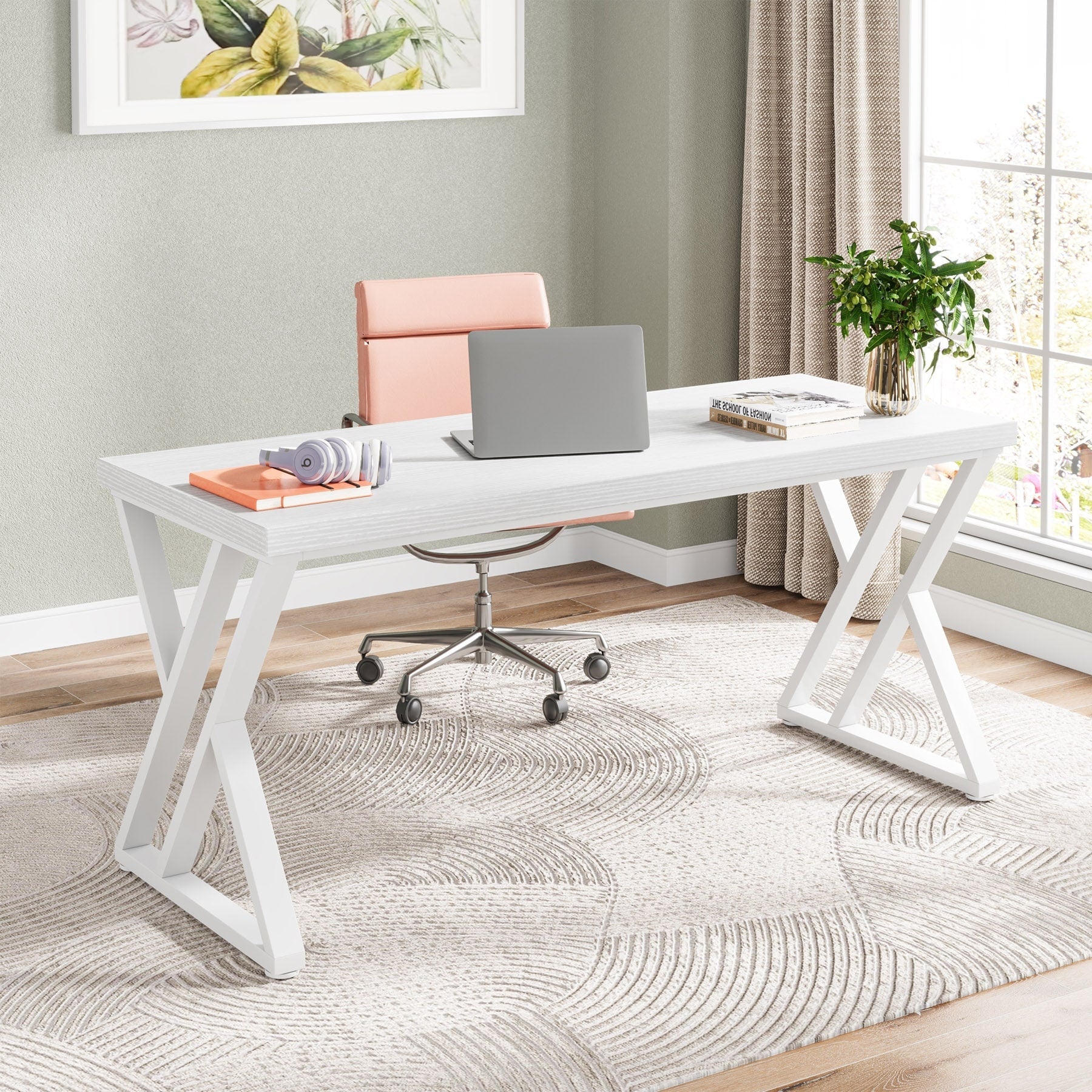 55 Heavy Duty Computer Desk, Office Desk