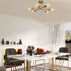 6 - Light Modern Metal 23.62'' Sputnik Semi-Flush Mount Ceiling Light