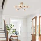 6 - Light Modern Metal 23.62'' Sputnik Semi-Flush Mount Ceiling Light