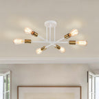 6 - Light Modern Metal 23.62'' Sputnik Semi-Flush Mount Ceiling Light