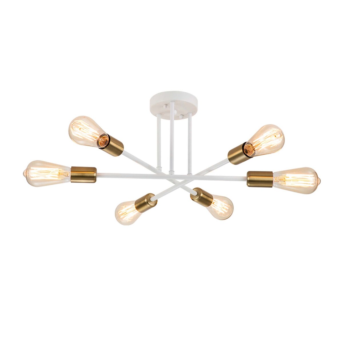 6 - Light Modern Metal 23.62'' Sputnik Semi-Flush Mount Ceiling Light