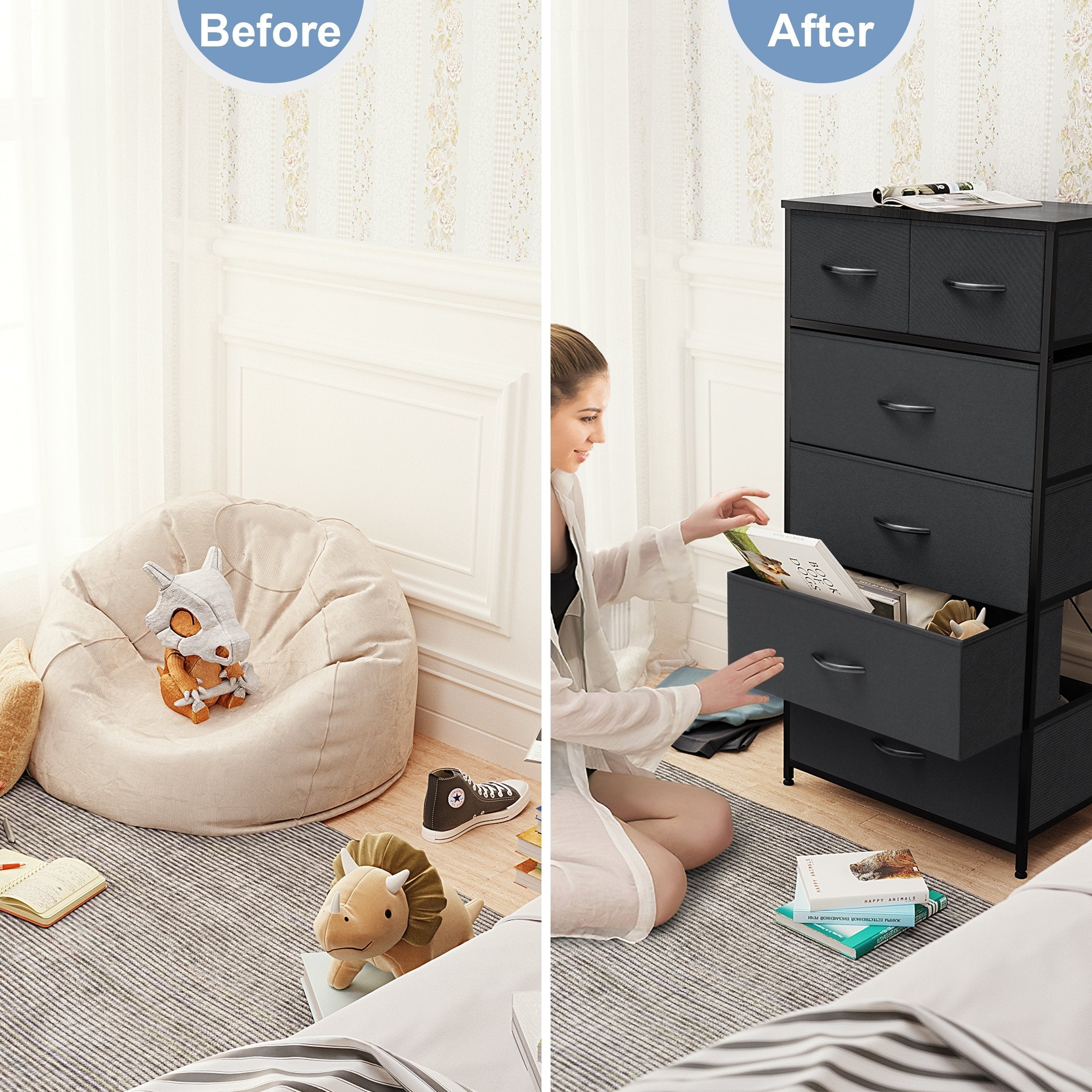 6-drawer Chest Vertical Dresser Storage Tower by Crestlive Products