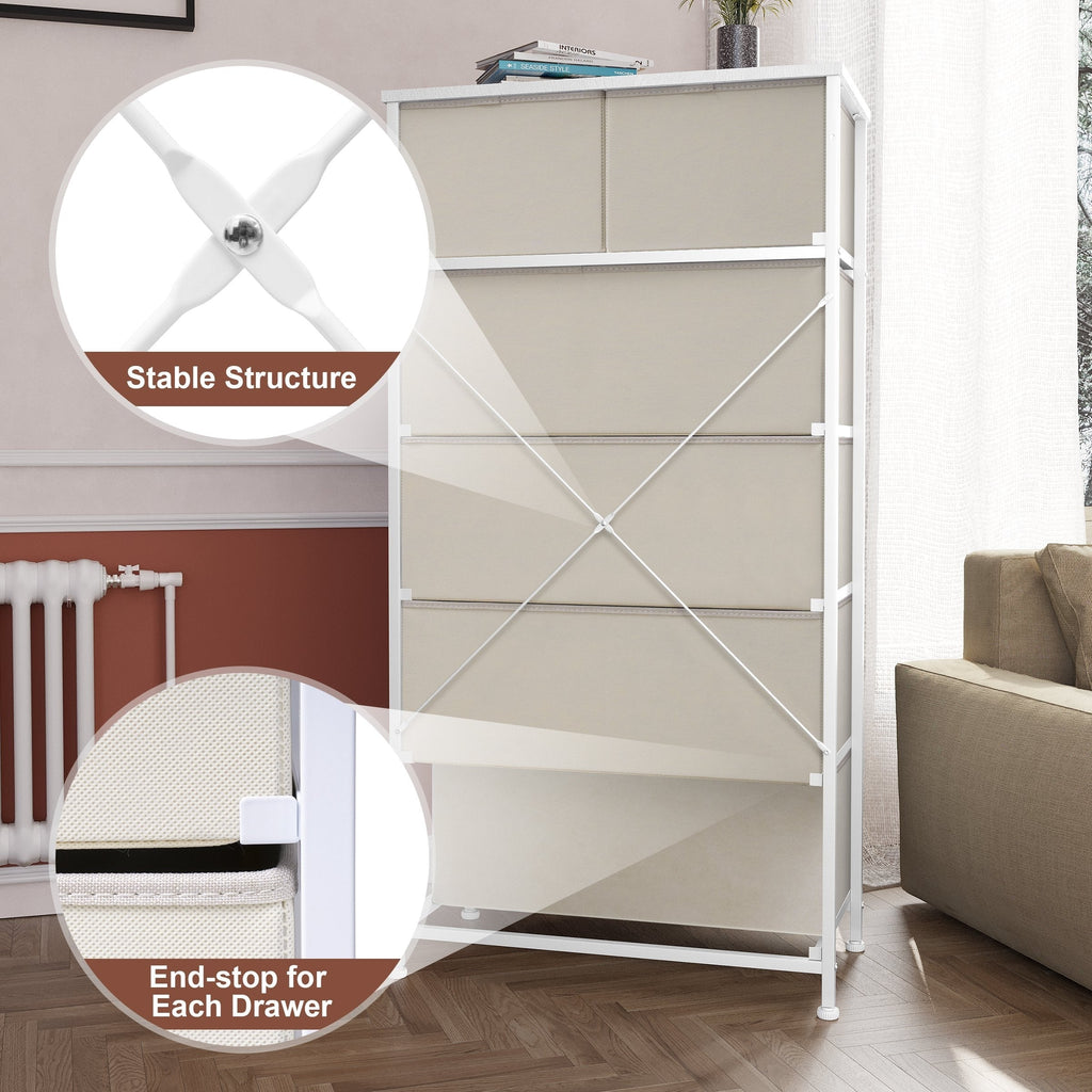 6-drawer Chest Vertical Dresser Storage Tower by Crestlive Products