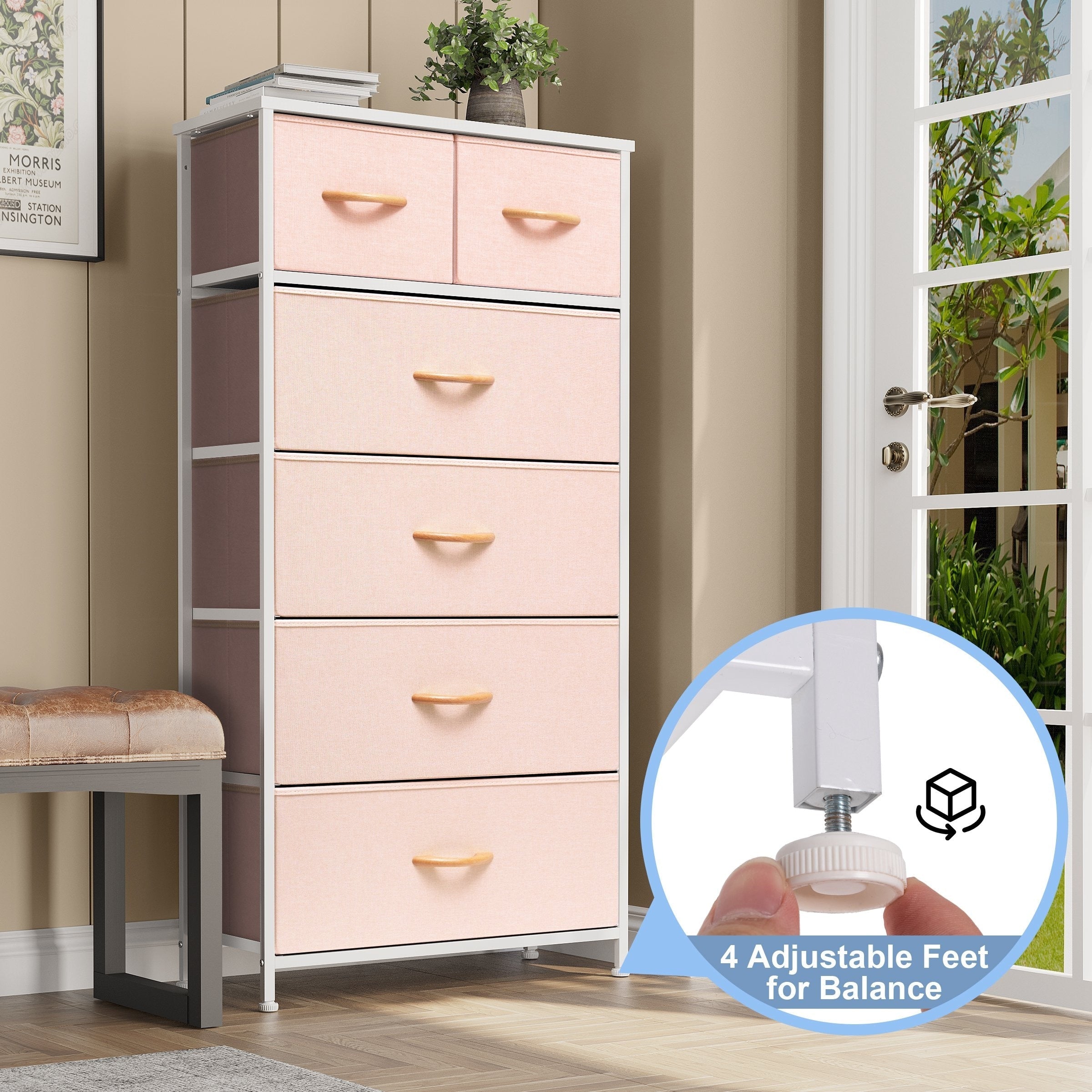 6-drawer Chest Vertical Dresser Storage Tower by Crestlive Products