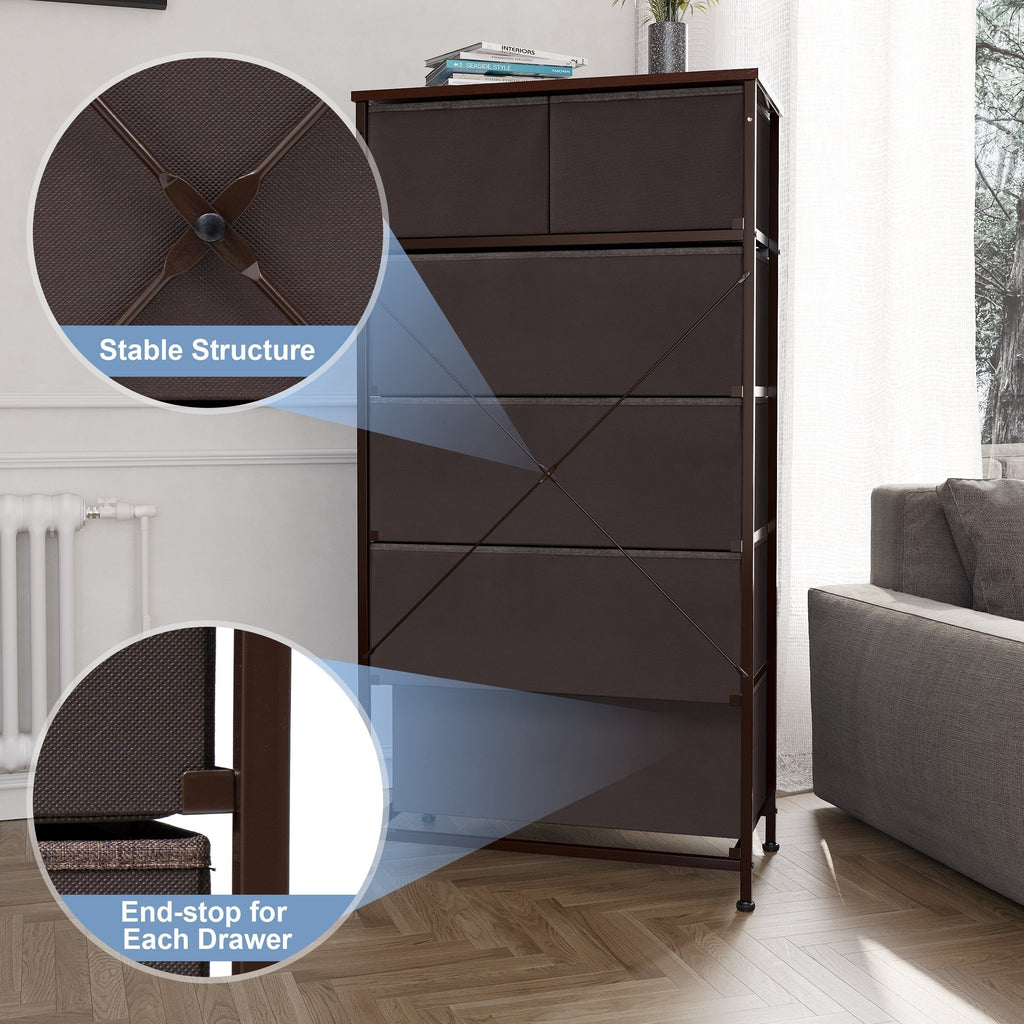 6-drawer Chest Vertical Dresser Storage Tower by Crestlive Products