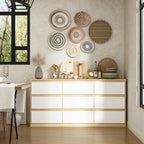 63W 9 Drawer Dresser Accent Dresser for Living Room Bedroom Chest