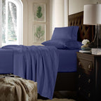 750TC Cotton Extra Deep Pocket Sheet Set with Oversized Flat Sheet