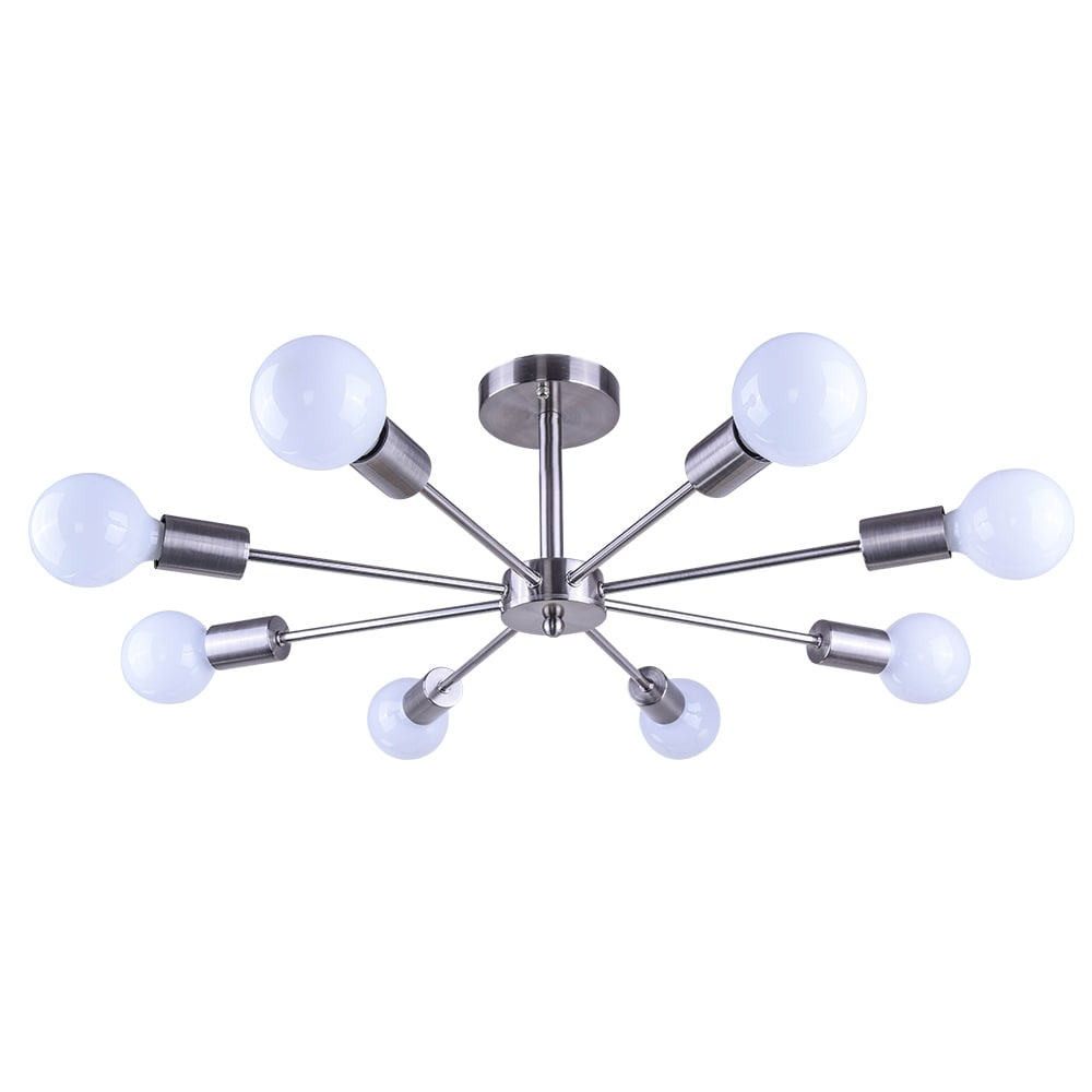 Black/ Gold Sputnik Semi Flush Mount Lamp Close to Ceiling Light Fixture for Living Room/ Kitchen/ Office/ Bedroom/ Foyer