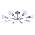Black/ Gold Sputnik Semi Flush Mount Lamp Close to Ceiling Light Fixture for Living Room/ Kitchen/ Office/ Bedroom/ Foyer