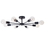 Black/ Gold Sputnik Semi Flush Mount Lamp Close to Ceiling Light Fixture for Living Room/ Kitchen/ Office/ Bedroom/ Foyer