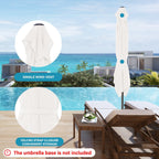 8*10ft Rectangular Patio Market Umbrella with Crank & Tilt，UV-Resistant