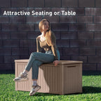 Outdoor Patio Storage Resin Lockable Deck Box