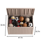 Outdoor Patio Storage Resin Lockable Deck Box